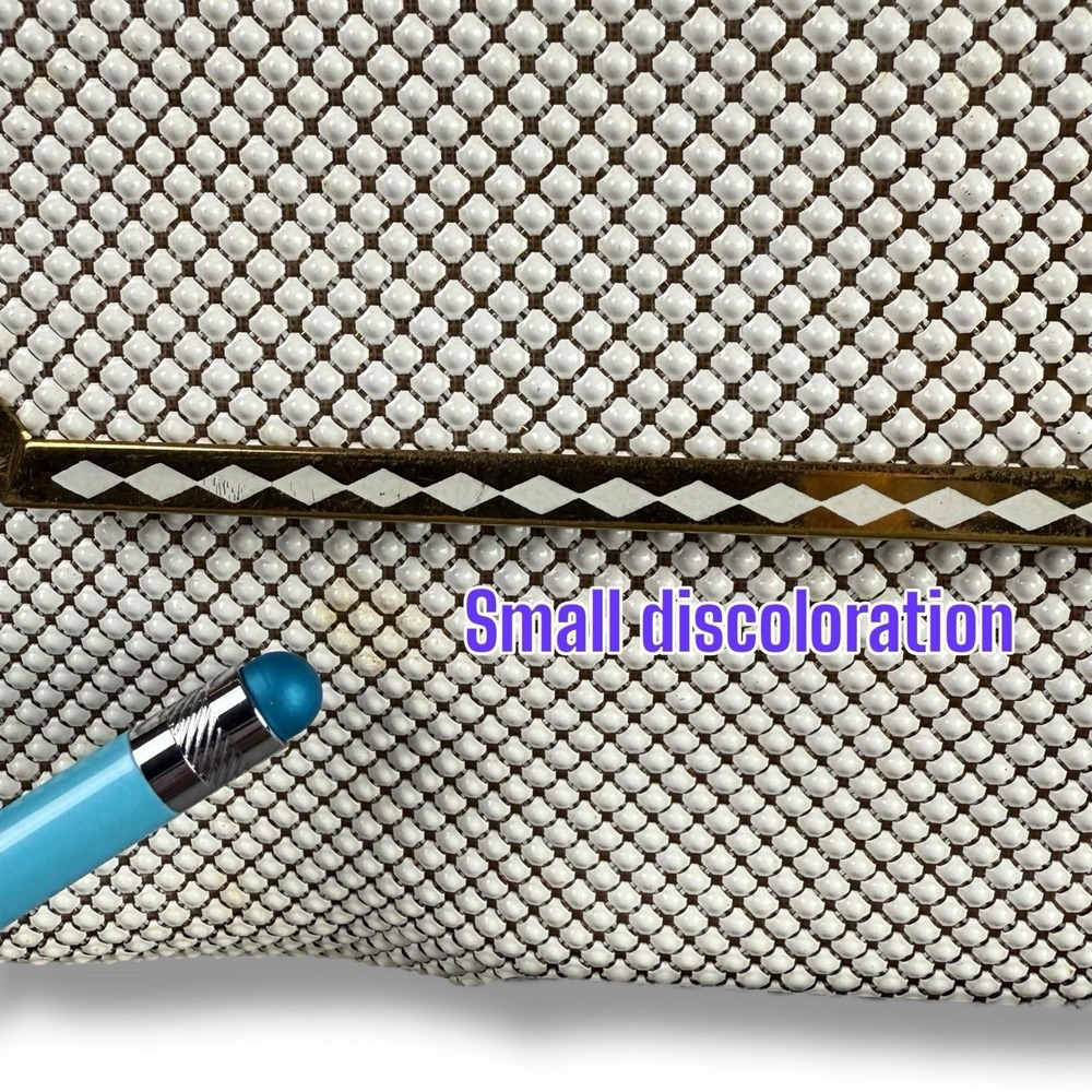 Vintage Whiting & Davis Mesh Clutch Made in USA w/‎ Mirror Gold Tone Trim *READ* - Picture 16 of 16